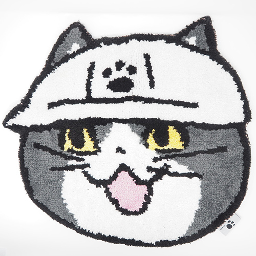仕事猫もこもこフロアマット