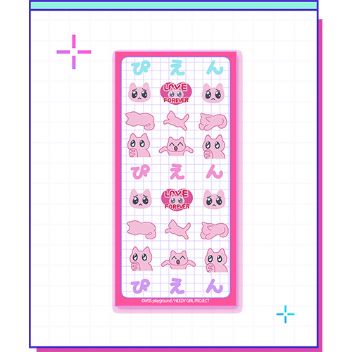 ニディガ ぷっくりシール ぴえん猫