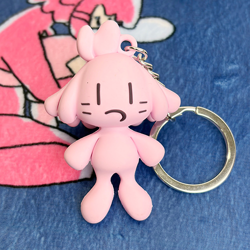 「ちっちゃな私」3DPVC ラバーマスコットキーホルダー