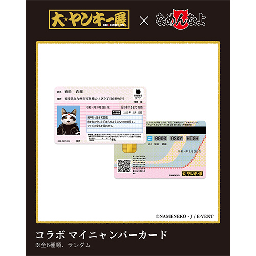 大ヤンキー展 × なめ猫コラボ　マイニャンバーカード