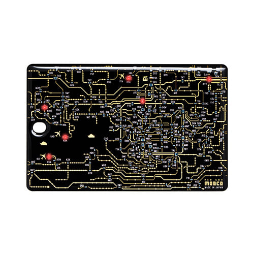 【PCB ART moeco】FLASH 関西回路線図LED6 ICカードケース